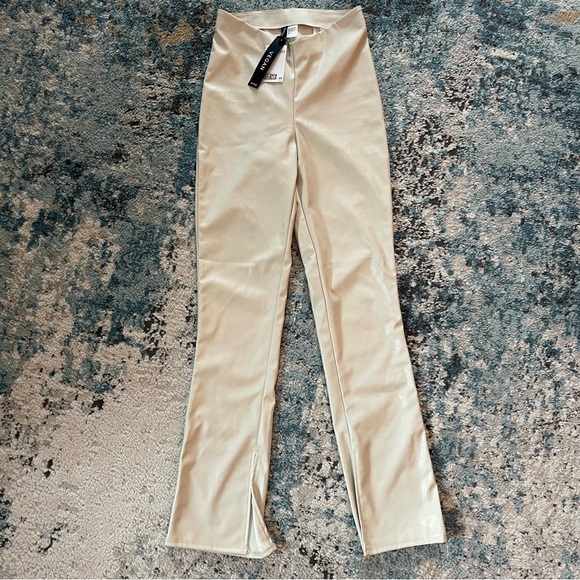 H&M Vegan Leather Flare Pants - Picture 5 of 8